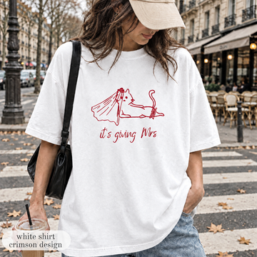 It’s Giving Mrs Cat Bride Shirt, Bride to Be Tee, Engagement & Bachelorette Shower Gift