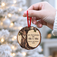 First Christmas as Mr & Mrs Decoration, First Christmas Married Keepsake, Married First Christmas Wooden Ornament, Mr Mrs Ornament, Married