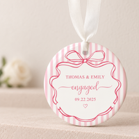 Personalized Map Location Ornament, Custom Wedding Engagement Location Ornament, Couple Christmas Gift, Newlywed Gift, Engagement Gift