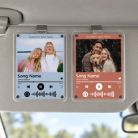 Custom Song & Photo Car Visor Clip, Valentines Day Gift For Him, Drive Safe Photo Couples Visor Clip, Boyfriend Husband Gifts, Music Display