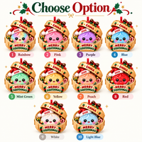 Personalized Glitter Dumpling Christmas Ornament – Custom Name & Year Squishy Gift For Kids