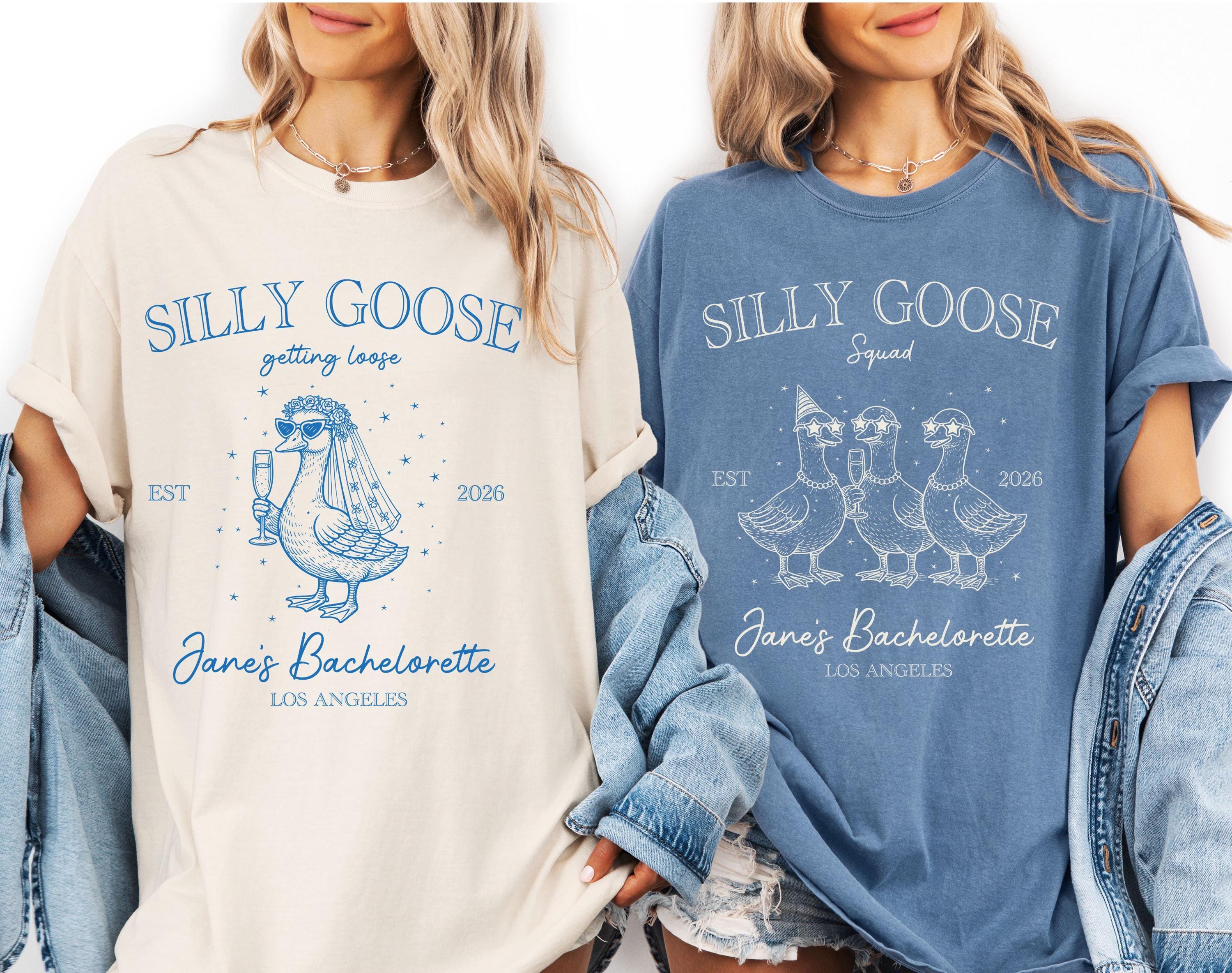 Silly Goose Bachelorette Party Comfort Colors Shirt, Funny Bach Weekend Tee, Bride Squad Goose Theme Trip