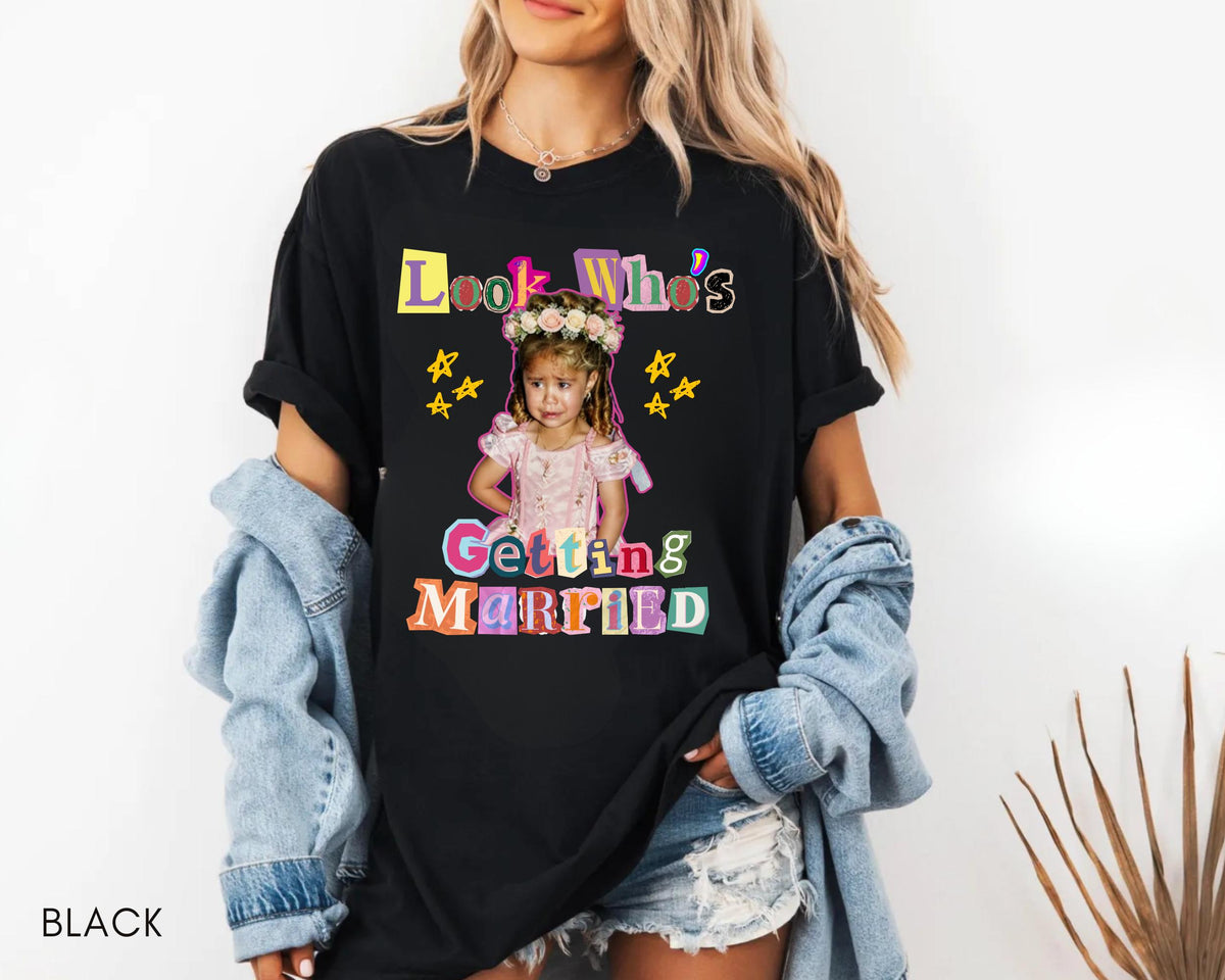 Custom Look Who’s Getting Married Photo Shirt, Personalized Bridal Party Tee image 2