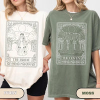 The Bride and The Coven Tarot Card Shirt, Witchy Bride Comfort Colors Tee image 2