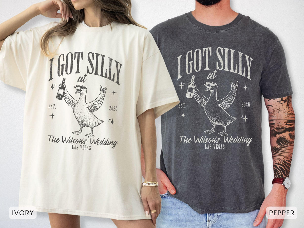 Personalized Silly Goose wedding shirt mockup 2