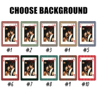Ten background options for personalized playing card ornament
