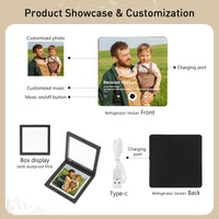 Custom Photo & Song Fridge Magnet, Personalized Couple Music Keepsake, Newlywed Keepsake, Anniversary Gift
