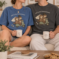 Funny Honeymoon Shirts Bride and Groom Matching Newlywed Tees, Just Married Otter Couple Wedding Gift, Honeymoon Vacation Outfit