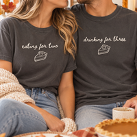 Thanksgiving Pregnancy Reveal Comfort Colors Shirts – Matching Couple