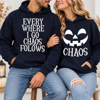 Matching Halloween Couple Sweatshirts, Funny Chaos Couples Costume, Halloween Outfit