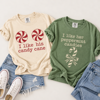 His Candy Cane & Her Peppermint Couple Shirts – Funny Christmas Gift
