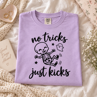 No Tricks Just Kicks Shirt – Spooky Pregnancy Announcement Tee