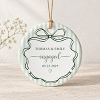 Personalized Map Location Ornament, Custom Wedding Engagement Location Ornament, Couple Christmas Gift, Newlywed Gift, Engagement Gift
