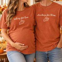 Thanksgiving Pregnancy Reveal Comfort Colors Shirts – Matching Couple