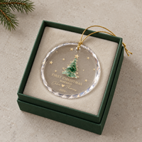 Personalized First Christmas Married Ornament, Custom Couple Names and Wedding Date, Newlywed Christmas Gift