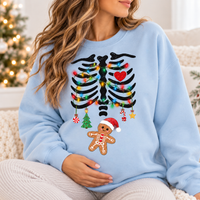 Christmas Pregnancy Skeleton Baby Sweatshirt & Hoodie – Reveal Gift For Mom To Be