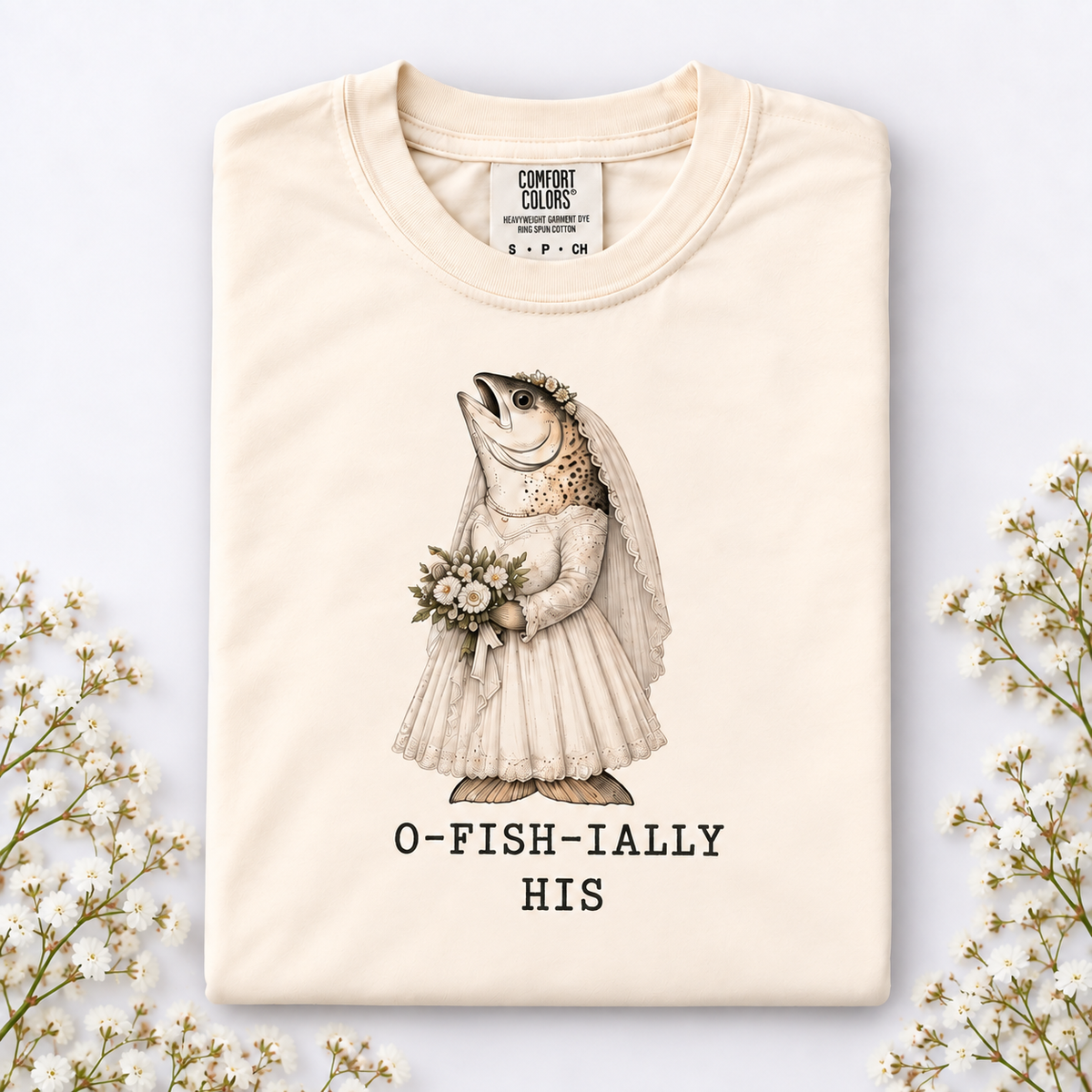 O-FISH-IALLY HIS and HERS fish wedding couple shirt mockup 2