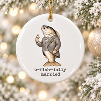 Funny Just Married Fish Mug, Newlywed Matching Couple Mug, Wedding Gift for Bride and Groom, Funny Honeymoon Couple Gift