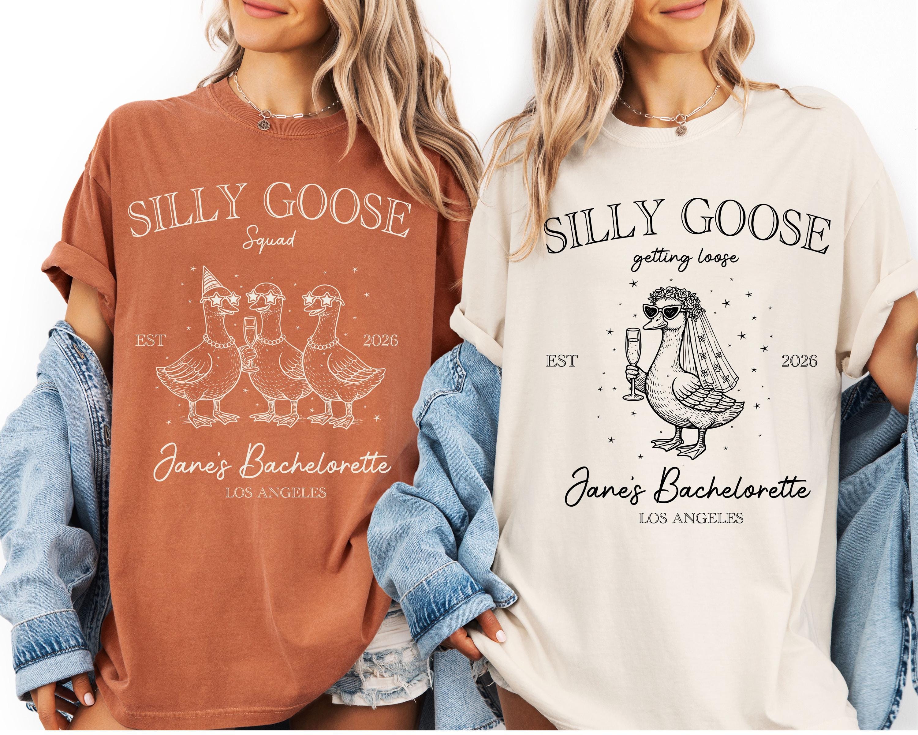 Silly Goose Bachelorette Party Comfort Colors Shirt, Funny Bach Weekend Tee, Bride Squad Goose Theme Trip