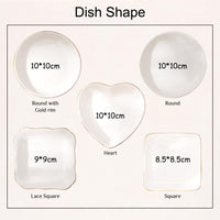 Jewelry dish shape and size chart