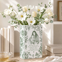 Personalized mother of the bride ceramic book vase image 3