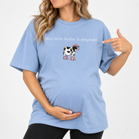 Funny Pregnant Cow Shirt, This Little Heifer Is Pregnant Tee, Country Mom To Be Shirt, Pregnancy Announcement Gift