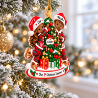 Personalized Pajama Couple Christmas Ornament – Our 1st Christmas Together