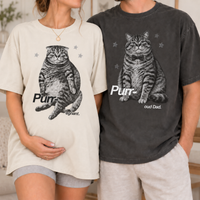 Purr-fectly Pregnant Cat Couple Shirts, Proud Dad Matching Tee, Funny Pregnancy Announcement Shirt, Expecting Parents Gift