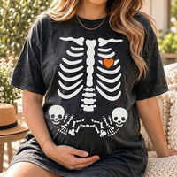 Skeleton Baby Pregnancy Halloween Comfort Colors Tee
