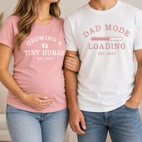 Custom Growing a Tiny Human Shirt, Personalized Mom To Be Tee, Pregnancy Announcement Shirt, Expecting Mom Gift