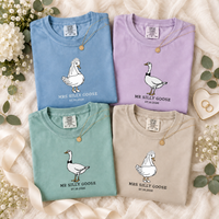 Mr. & Mrs. Silly Goose Shirts, Custom Date Matching Newlywed Tees, Honeymoon & Anniversary Couple Gift