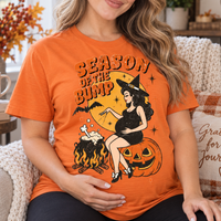 Season of the Bump Halloween Shirt, Pregnant Witch Halloween Tee, Funny Maternity Pregnancy T-Shirt