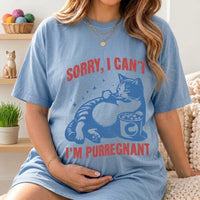 Funny Purrregnant Cat Shirt, Pregnancy Announcement Tee, Cat Mom Baby Shower Gift