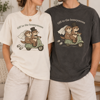 Funny Honeymoon Shirts Bride and Groom Matching Newlywed Tees, Just Married Otter Couple Wedding Gift, Honeymoon Vacation Outfit