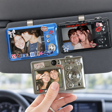 Personalized Vintage Couple Photo Car Visor Clip, Drive Safe Photo, Valentine Gift for Boyfriend Girlfriend, Husband Gifts, Besties Gifts