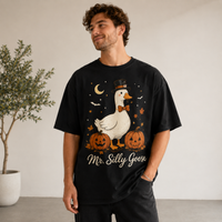 Matching Silly Goose Couple Shirts for Halloween, Mr & Mrs Goose T-Shirts, Funny Pumpkin Fall Couple Outfit, Halloween Gift for Couples