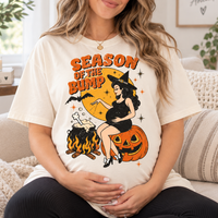 Season of the Bump Halloween Shirt, Pregnant Witch Halloween Tee, Funny Maternity Pregnancy T-Shirt
