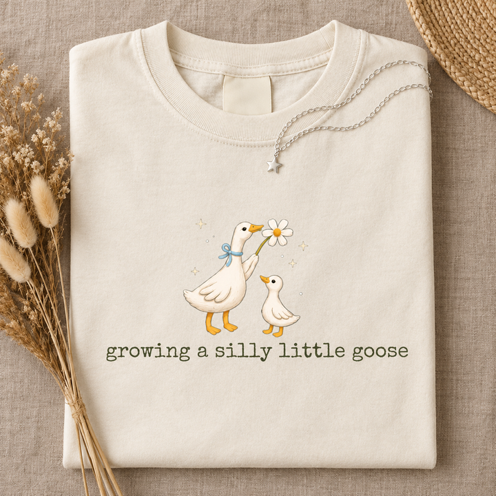 Growing a Silly Little Goose Pregnancy Comfort Colors Tee
