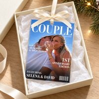 Personalized Couple Magazine Acrylic Ornament – Anniversary Gift
