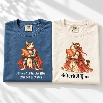 Sweet Potatin & I Yam Cat Couple Shirts – Funny Couple Gift