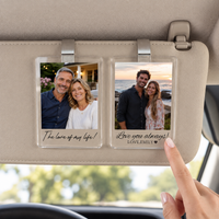 Personalized Car Sun Visor Photo Clip,Couple Anniversary Gift,Custom Picture Fridge Magnet, Drive Safe Dad Gift,Driver Keepsake Gift