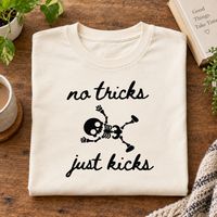 No Tricks Just Kicks Halloween Pregnancy Shirt – Expecting Mom Tee