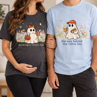 Custom Growing a Little Pumpkin Shirt, Matching Mom Dad Pregnancy Announcement Tees, The Man Behind Pumpkin Shirt, New Parents Gift