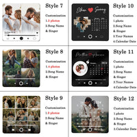 Custom Photo & Song Fridge Magnet, Personalized Couple Music Keepsake, Newlywed Keepsake, Anniversary Gift