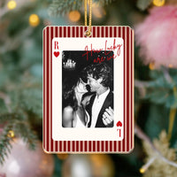 Personalized How Lucky Are We Photo Playing Card Ornament – Anniversary Gift image 4