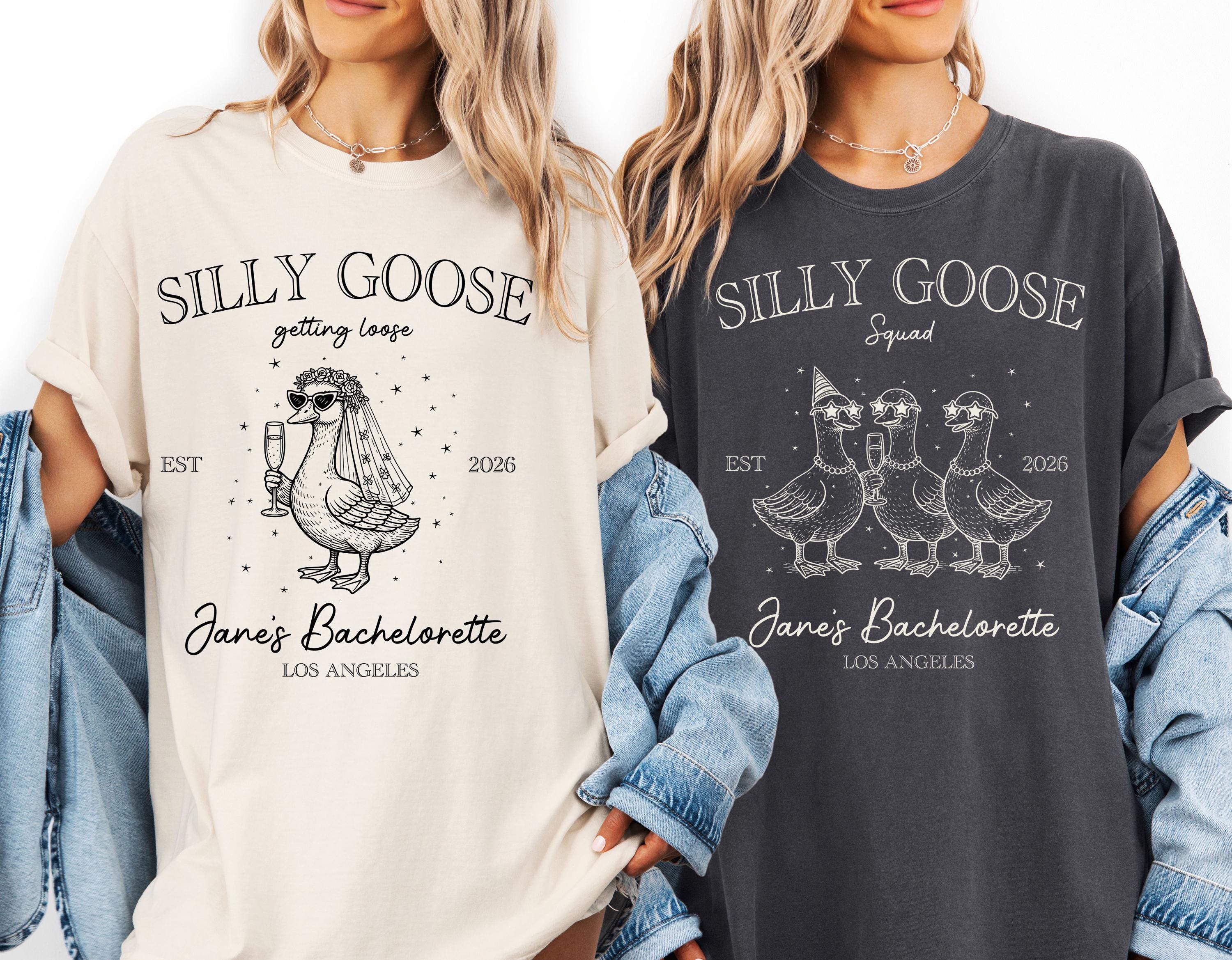 Silly Goose Bachelorette Party Comfort Colors Shirt, Funny Bach Weekend Tee, Bride Squad Goose Theme Trip