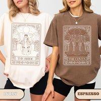 The Bride and The Coven Tarot Card Shirt, Witchy Bride Comfort Colors Tee image 4