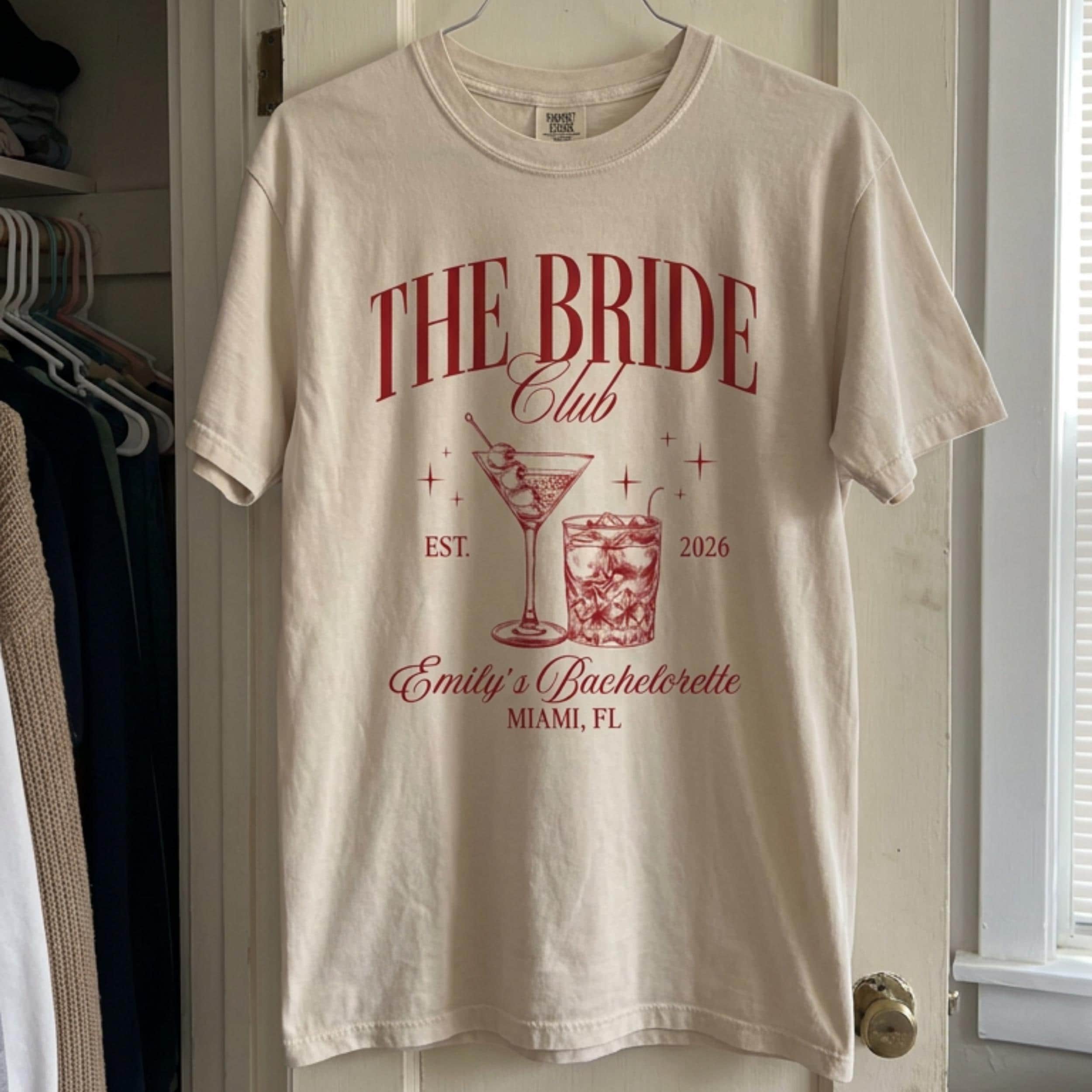 The Bride Club Bach Club Bachelorette Shirt, Custom Bachelorette Party Tee, Bridal Crew Shirts, Luxury Bachelorette Weekend Gift