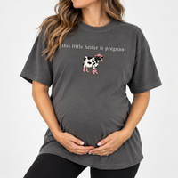 Funny Pregnant Cow Shirt, This Little Heifer Is Pregnant Tee, Country Mom To Be Shirt, Pregnancy Announcement Gift
