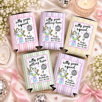 Personalized Silly Goose Bachelorette Can Cooler, Disco Bach Party Favor, Bridal Party Drink Sleeve Gift